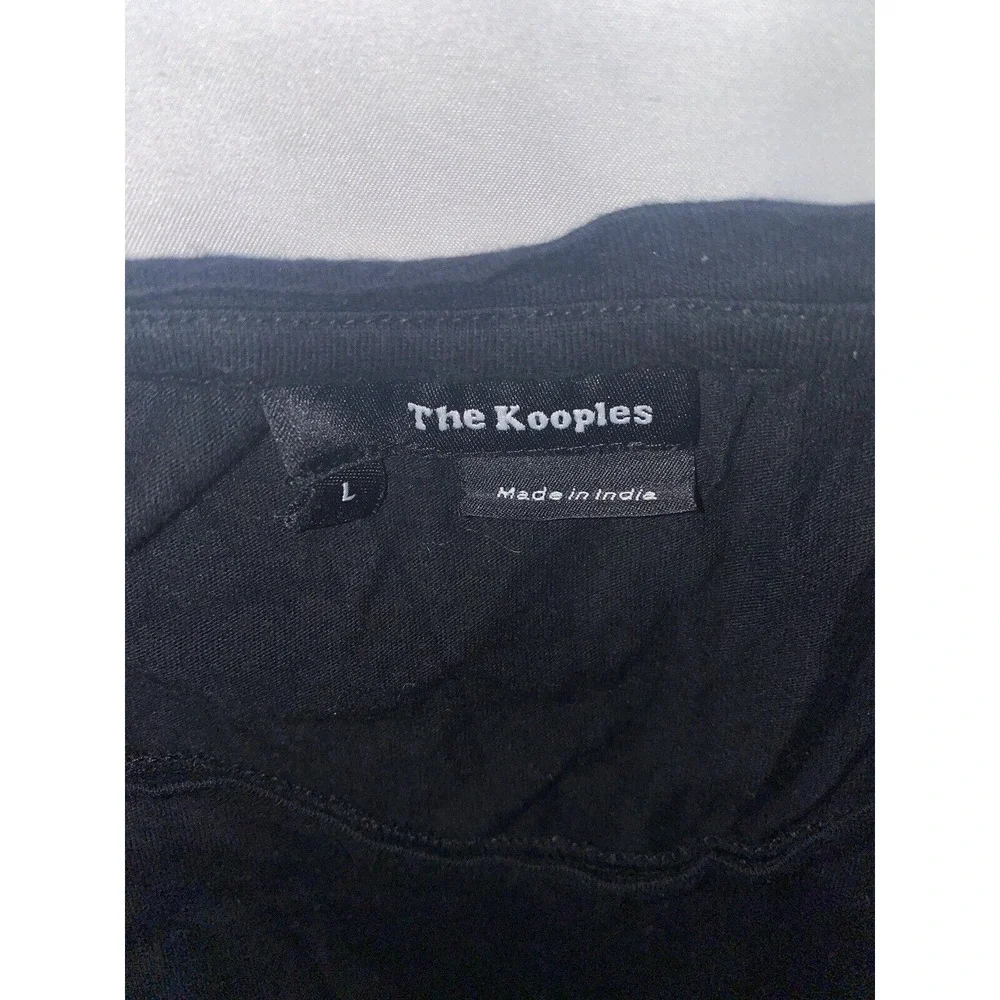 The‎ Kooples Mens Felt Skull Tee T-Shirt Black Cotton Size Large